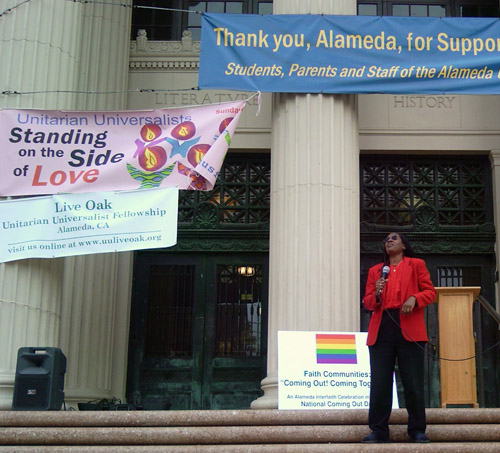Speaker at Coming Out celebration